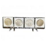 4 Peace Silver Dollars