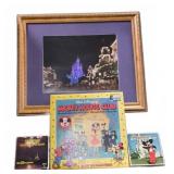 Disney Collectibles Lot: Photo, Record, Films