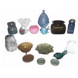 Colored Art Glass Collectibles Lot