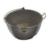 Metal Basin with Handle, 18" D x 9" H