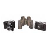 Folding Cameras and Camouflage Binoculars Set