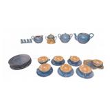 Japanese Lusterware Tea Set Service, 26 Pieces