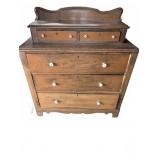 Wooden Chest of Drawers with Ceramic Knobs