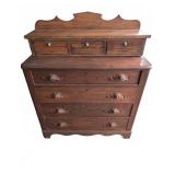 Wood Dresser with Non Matching Top Section