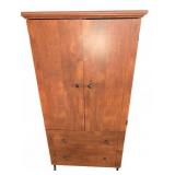 Sauder Wood Armoire with Drawers and Hanging Rod