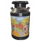 Hand-Painted Milk Can by Harriet Klotsbach