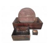 Large Wooden Box with others