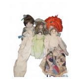 Handmade Cloth and Porcelain Dolls