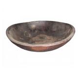 Carved Wood Bowl, 14.75" x 14" x 3.5"