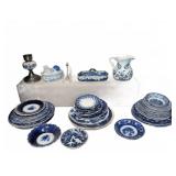 Blue and White Ceramic Tableware Lot