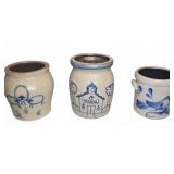 (3) Stoneware Crocks