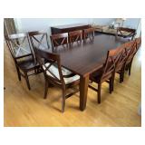 Dining Table Set with 10 Chairs, Cloth and Pad