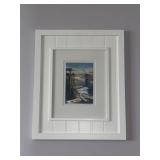Framed Harbor Scene Print 18x23