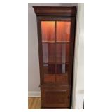 Glass Front Wood Cabinet 22x17x74
