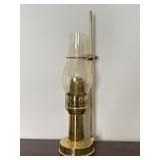 Antique Brass Oil Lamp 13 Inches Tall