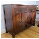 Wood Sideboard with Drawers & Cabinets