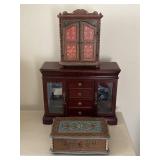 3 Jewelry Boxes, 2 with Music Boxes