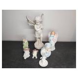 Porcelain and Ceramic Angel Figurine