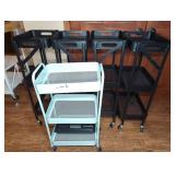 5 Metal Utility Rolling Carts