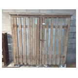Wood and Metal Two-Door Storage Cabinet