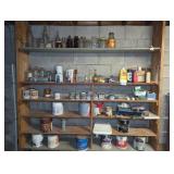 Contents of Basement Shelves Assortment