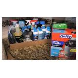 Cleaning Supplies and Trash Bags Lot