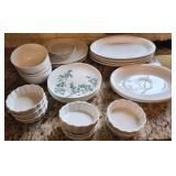 White Ceramic Serving Platters and Bowls