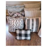Decorative Throw Pillows Set of Nine