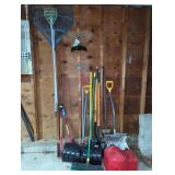 Yard Tools and Fuel Containers Assortment