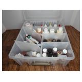 Art Supplies in Plastic Organizer Case