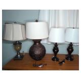 Four Table Lamps Assorted Styles