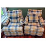 (2) Swivel Rocking Chairs, 30"x31"x32"