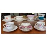 Floral Porcelain Teacup and Saucer Sets