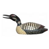 L. & V. Bissonnette Hand-Carved Loon Decoy, 16"L