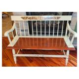 Hitchcock Bench w/ Painted Back, 45"x17"x33"