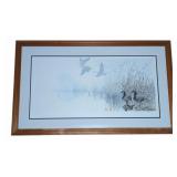 Framed Waterfowl Print, G. Randy Wilson, 38"x23"