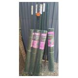Everbilt Garden Fence Rolls & 6 Metal Fence Posts