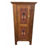 Wood Cabinet with Painted Door Panels, 23.5"x15.5