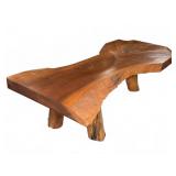Live Edge Wood Coffee Table, 52"x23"x17"