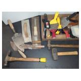 Hand Tool Lot: Hammers, Putty Knives, Trowel