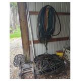 Metal Hose Reels and Assorted Garden Hoses