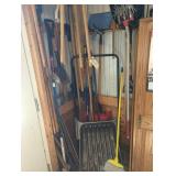 Garden Tools and Snow Shovels Lot