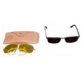 (2) Sunglasses: Ray-Ban Aviator & Safilo