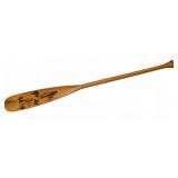 Hand-Painted Wooden Canoe Paddle, 57"L