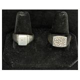 (2) Metal Rings, Sz ~10.5