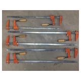 (6) Jorgensen 3724 & 3718 Steel Bar Clamps