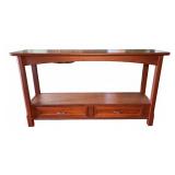 Wood Console Table with Drawers, 54"x16"x29.5"