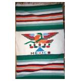 Handwoven Mexican Textile with Eagle Motif