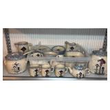 Country Crafts Birdhouse Pottery Tableware Set