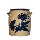 Crowfly Pottery Stoneware Crock with Floral